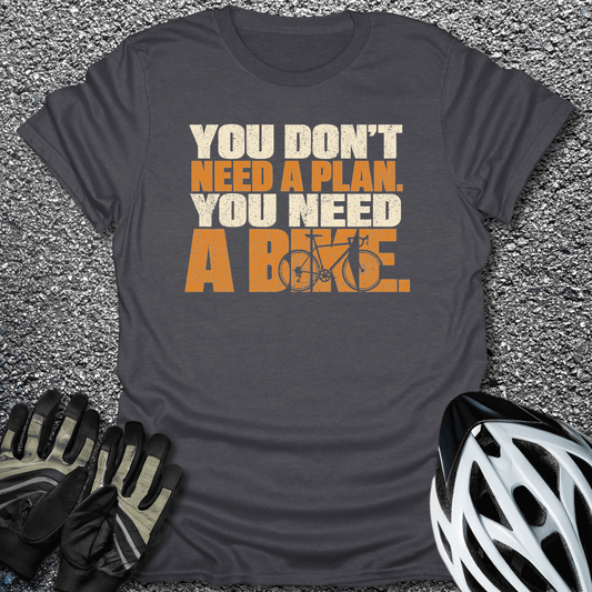 You Need A Bike T-Shirt in Dark Heather / S from CycleTees