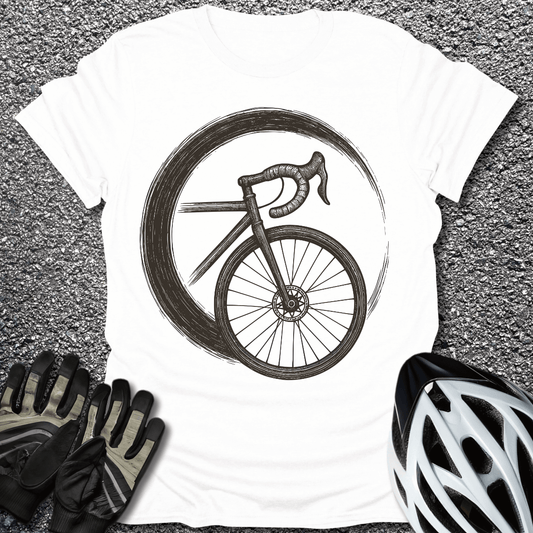 Zen Bike T-Shirt in White / S from CycleTees
