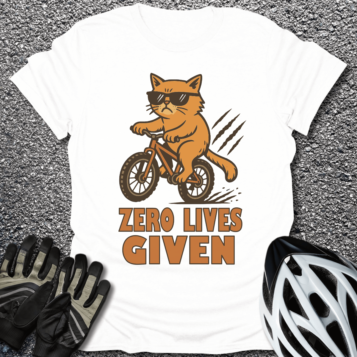 Zero Lives Given T-Shirt in White / S from CycleTees