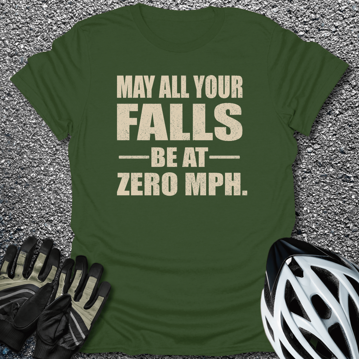 Zero MPH T-Shirt in Military Green / S from CycleTees