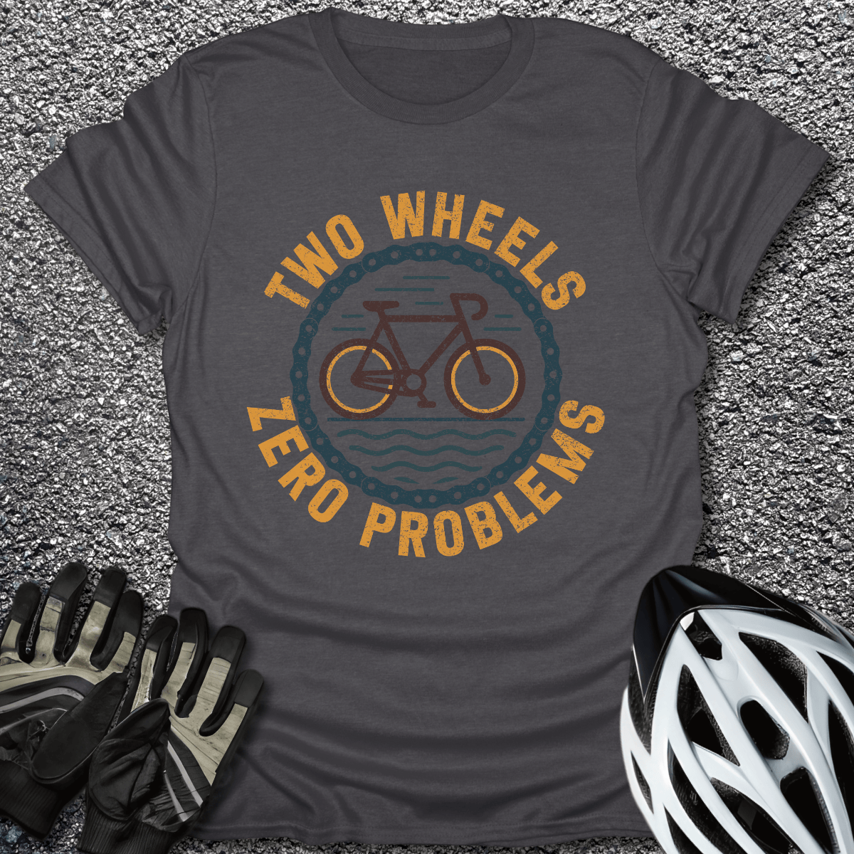 Zero Problems T-Shirt in Dark Heather / S from CycleTees