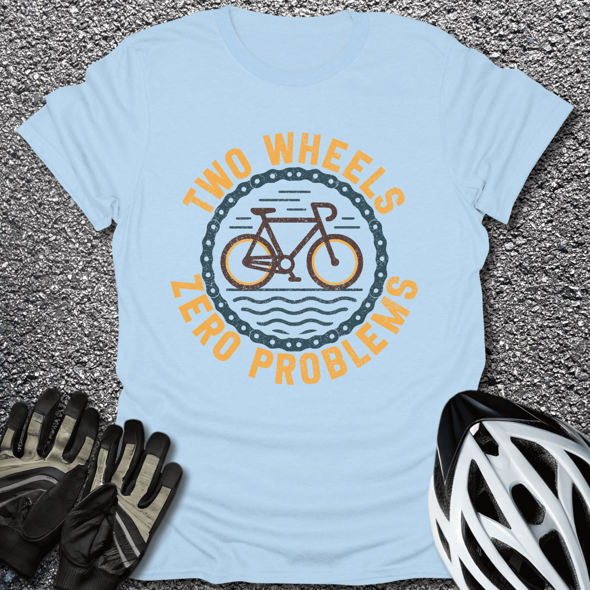 Zero Problems T-Shirt in Light Blue / S from CycleTees